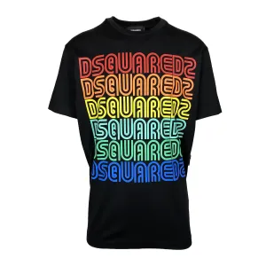 DSQUARED2 Black Multi Logo T-Shirt