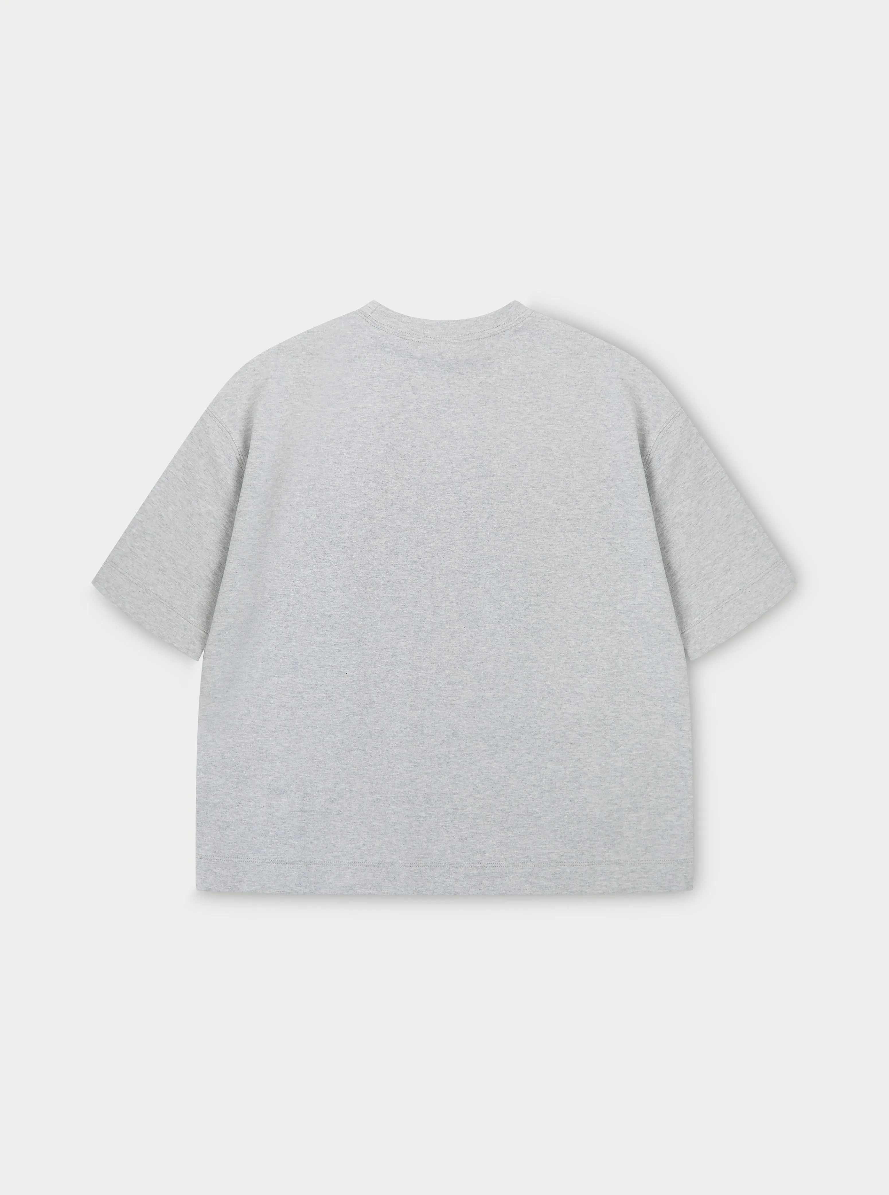 EMBLEM REGULAR FIT T-SHIRT - GREY MARL
