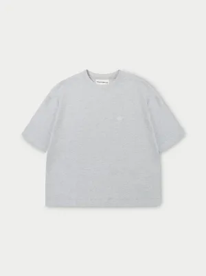 EMBLEM REGULAR FIT T-SHIRT - GREY MARL