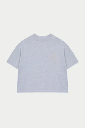 EMBROIDERED CREST T-SHIRT - GREY MARL