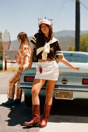 Essex Painter Mini Skirt - Egret White