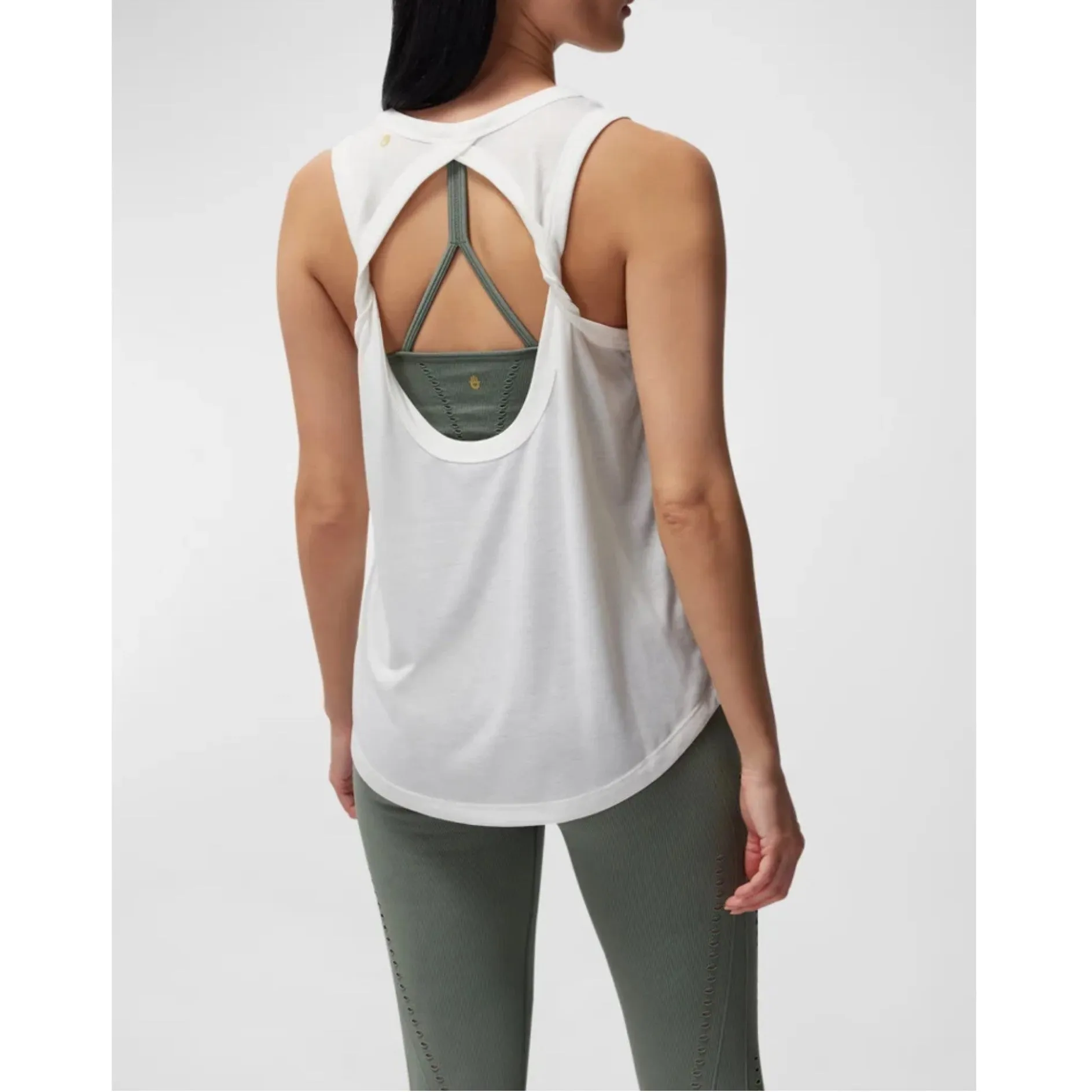 Eternal Optimist Namaste Tank - White