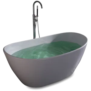 Farrah Soaker Bath - Glossy White