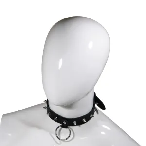 Fetish Pleasure Play Black Studded Collar