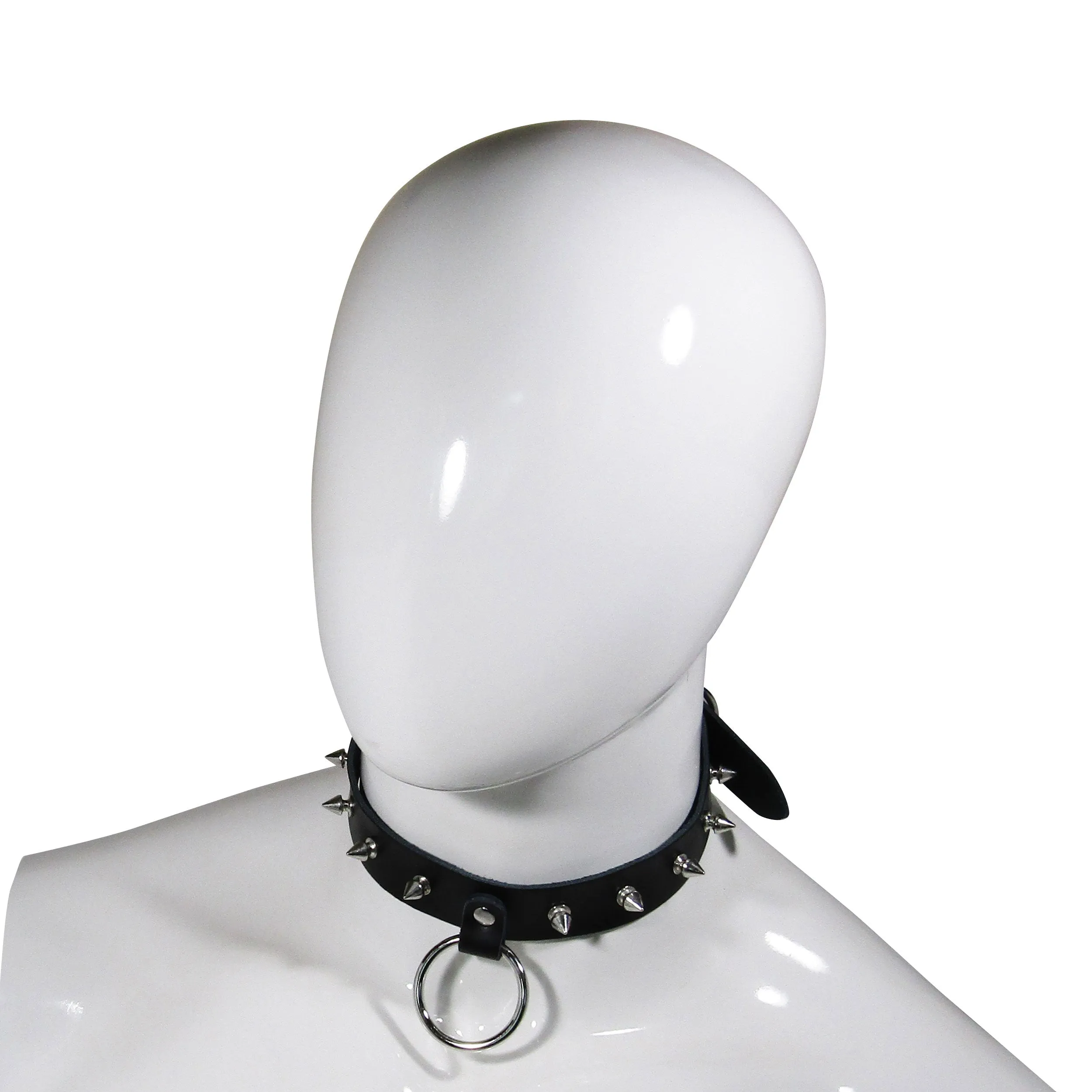 Fetish Pleasure Play Black Studded Collar