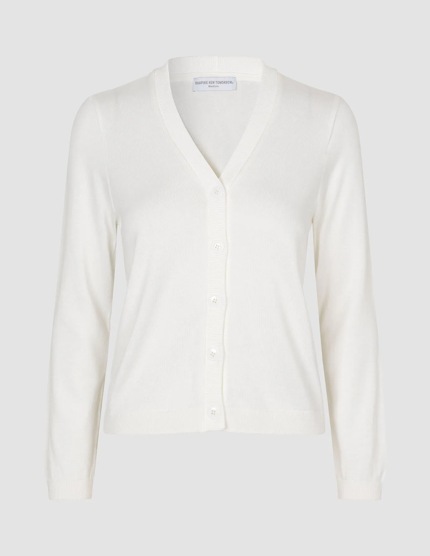 Fine Knit Cardigan Off White
