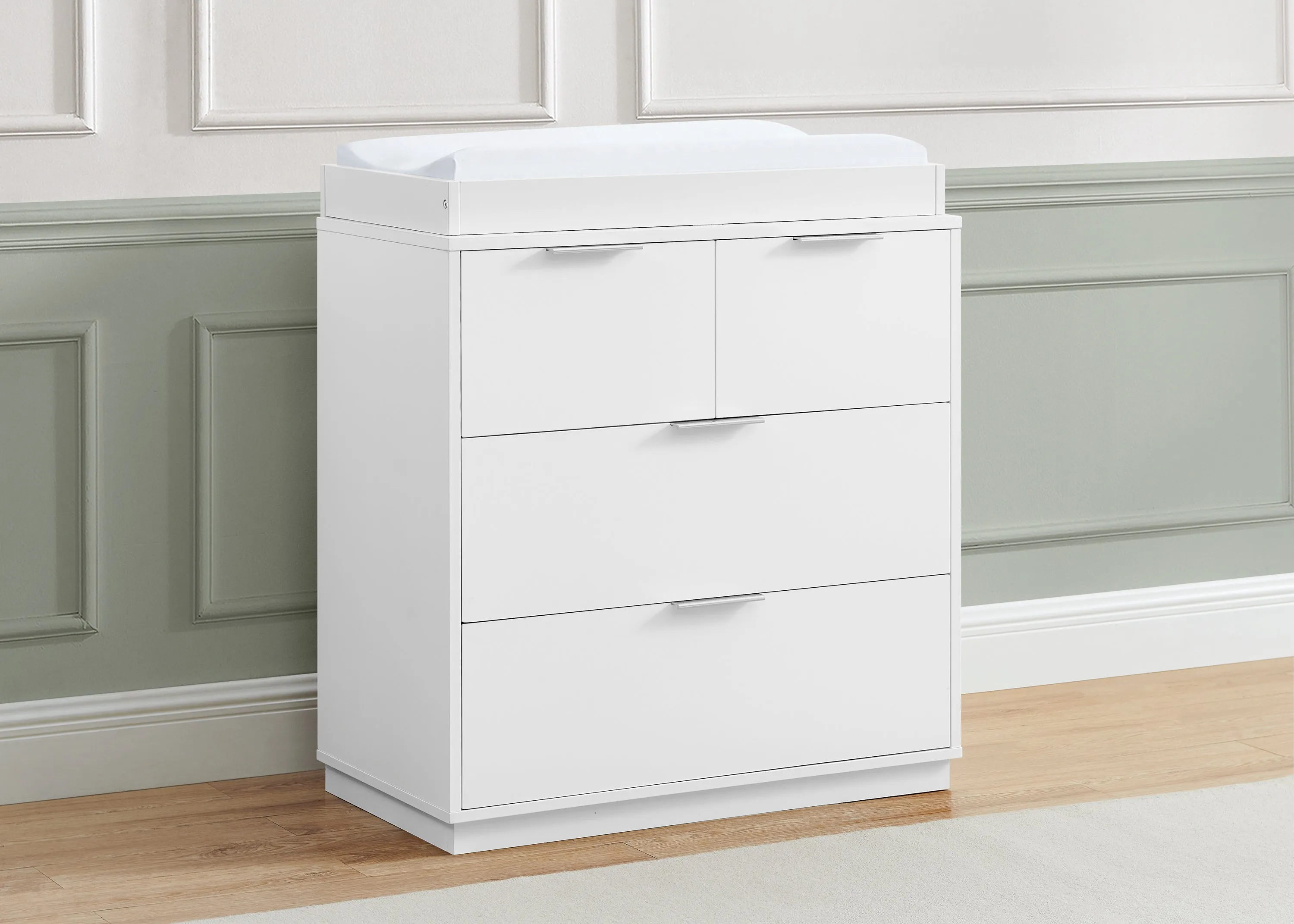 Forever 4 Drawer Dresser with Changing Top and Interlocking Drawers