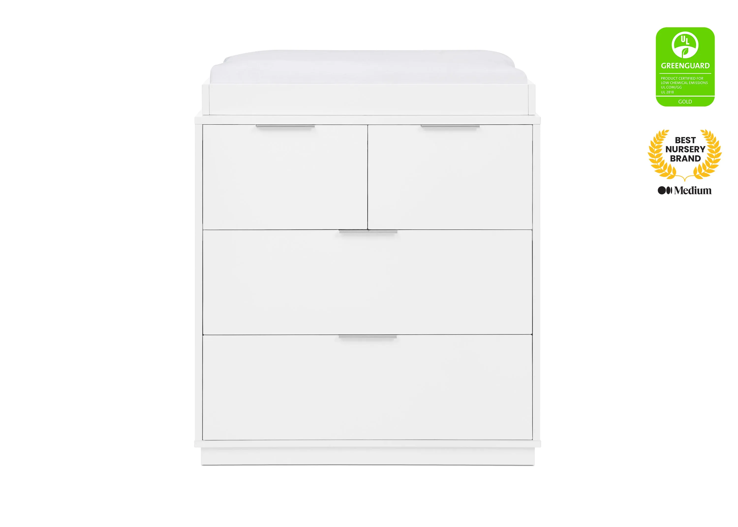 Forever 4 Drawer Dresser with Changing Top and Interlocking Drawers