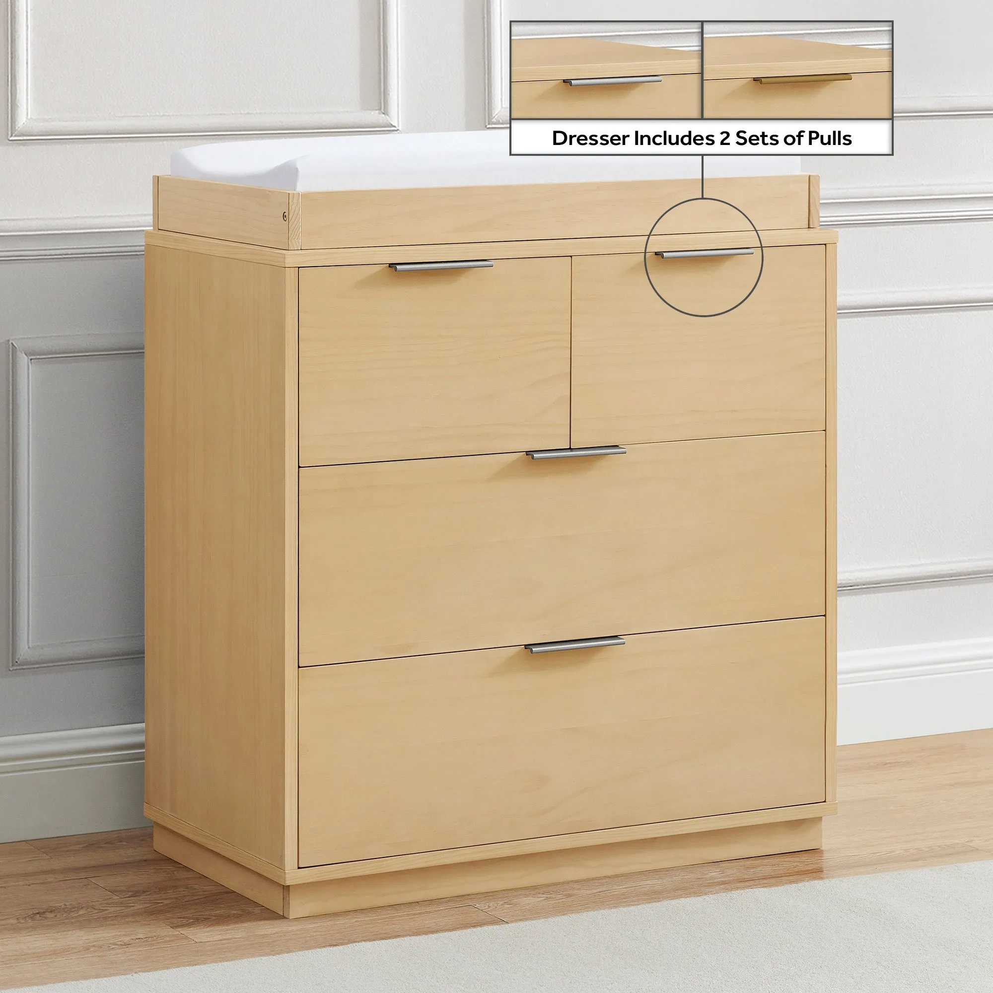 Forever 4 Drawer Dresser with Changing Top and Interlocking Drawers