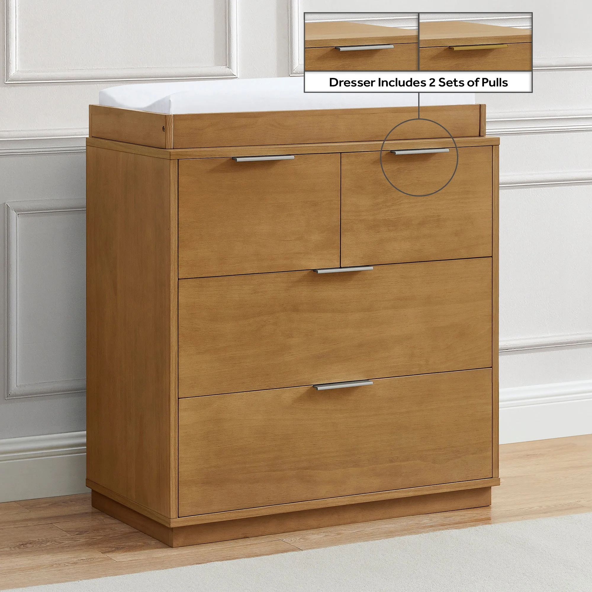 Forever 4 Drawer Dresser with Changing Top and Interlocking Drawers