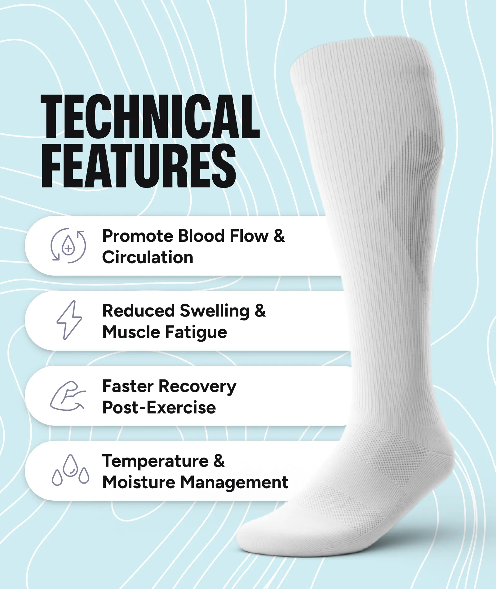 Free Ride Knee High Compression Socks