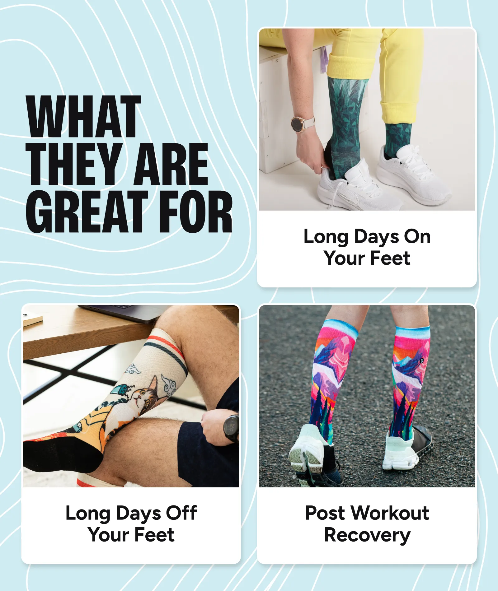 Free Ride Knee High Compression Socks