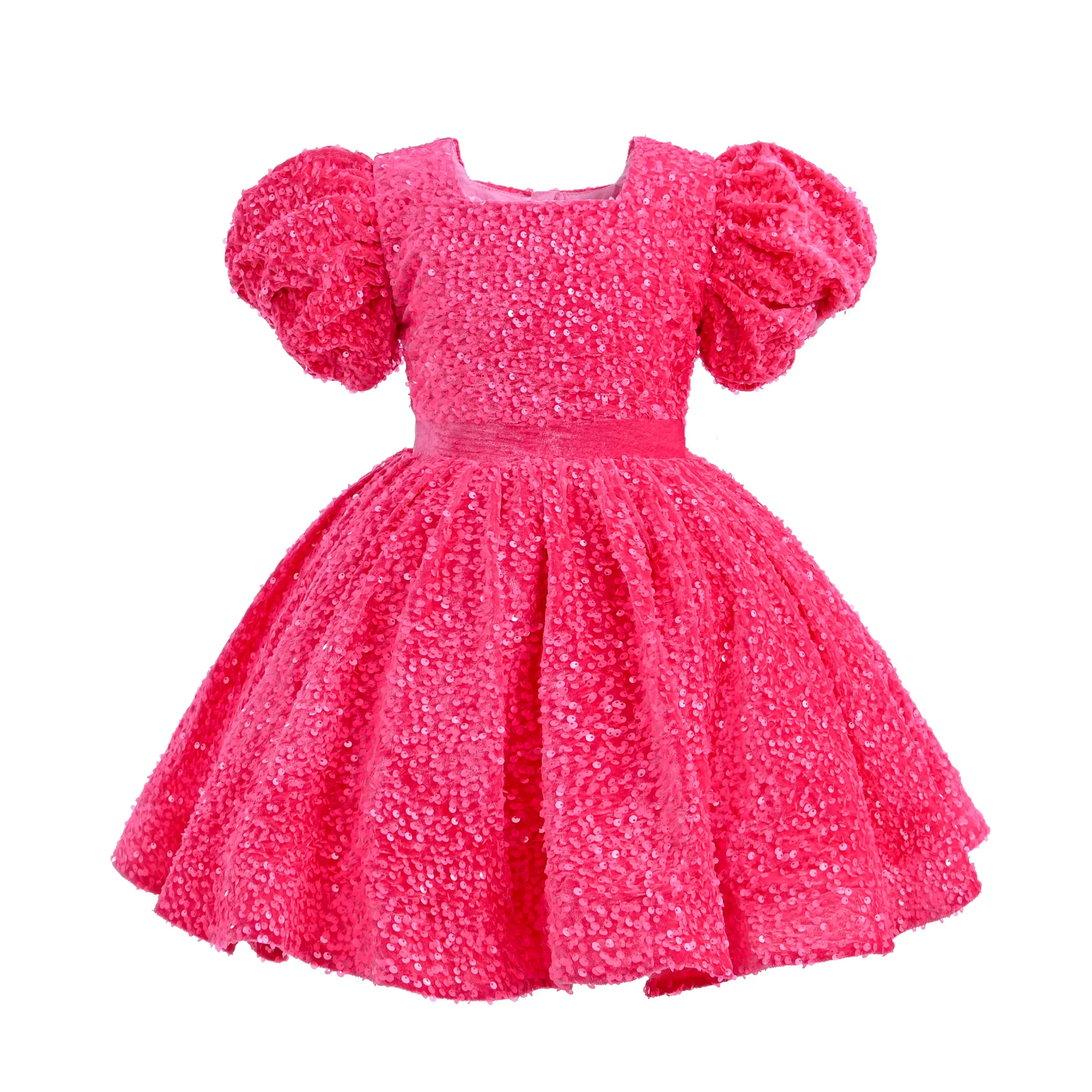 Fuchsia Sequin Ribbon Paraiso Dress