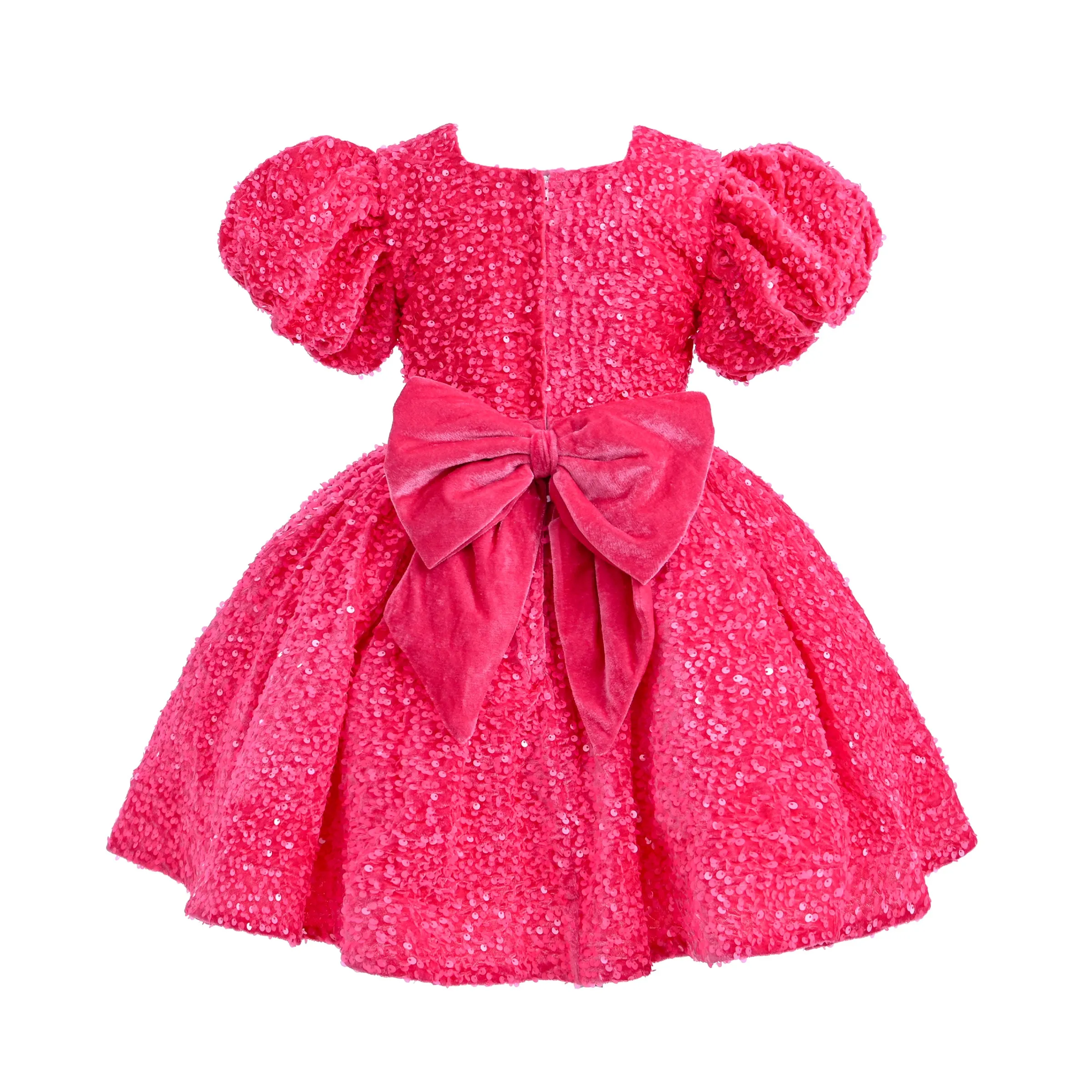 Fuchsia Sequin Ribbon Paraiso Dress