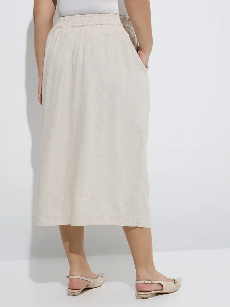 Gia Beige High-Rise Skirt