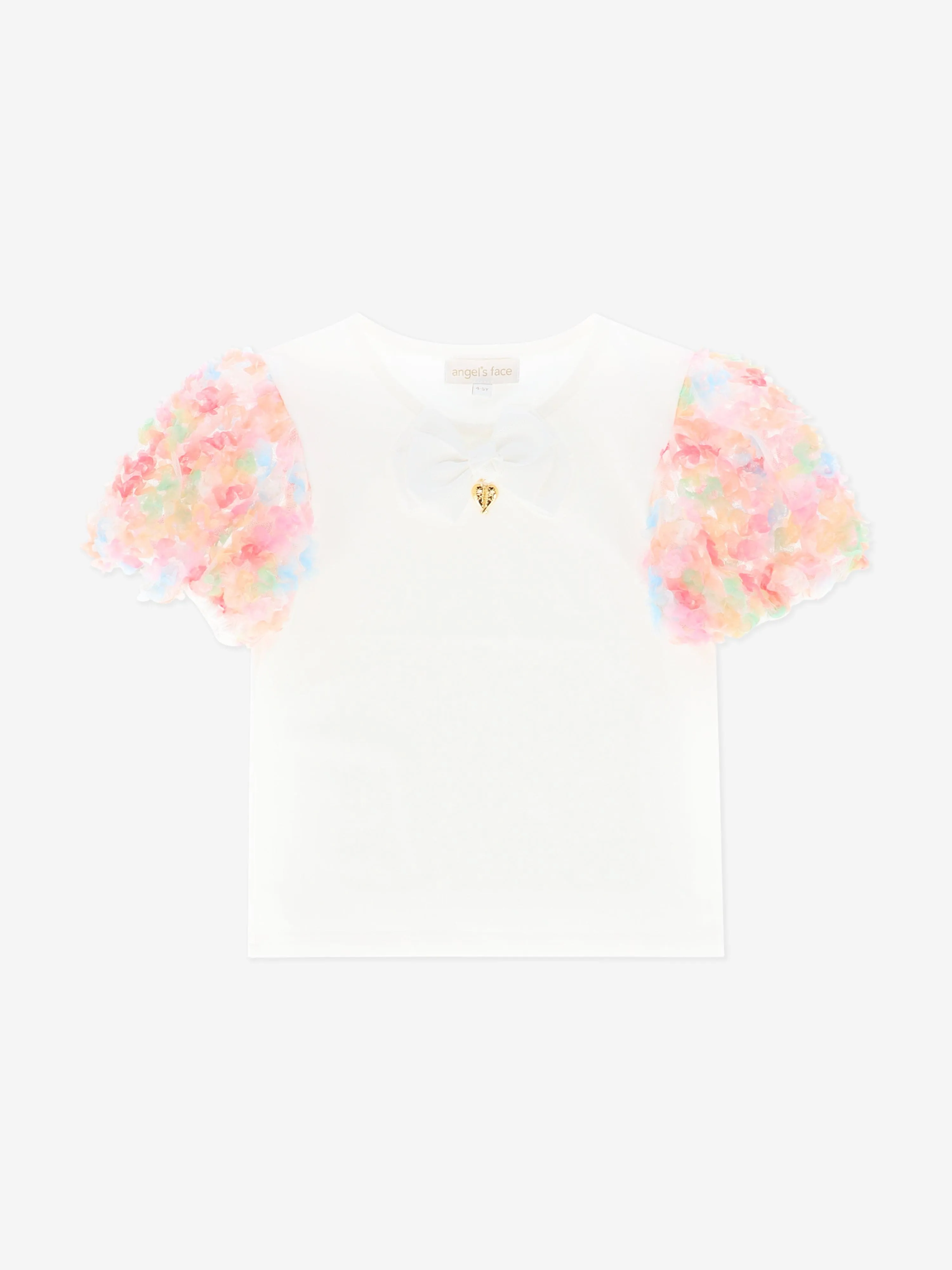 Girls Confetti Top and Skirt Set in White