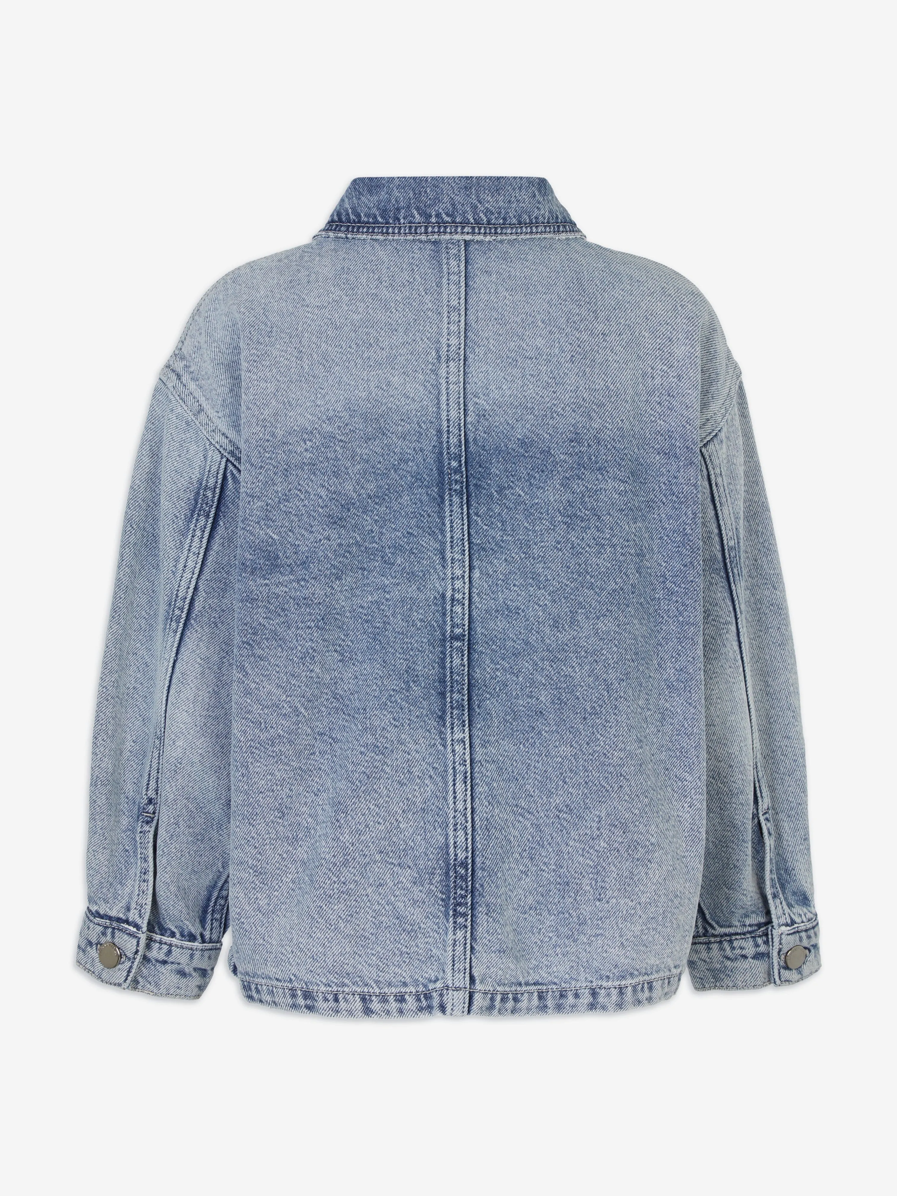 Girls Denim Shirt Jacket in Blue