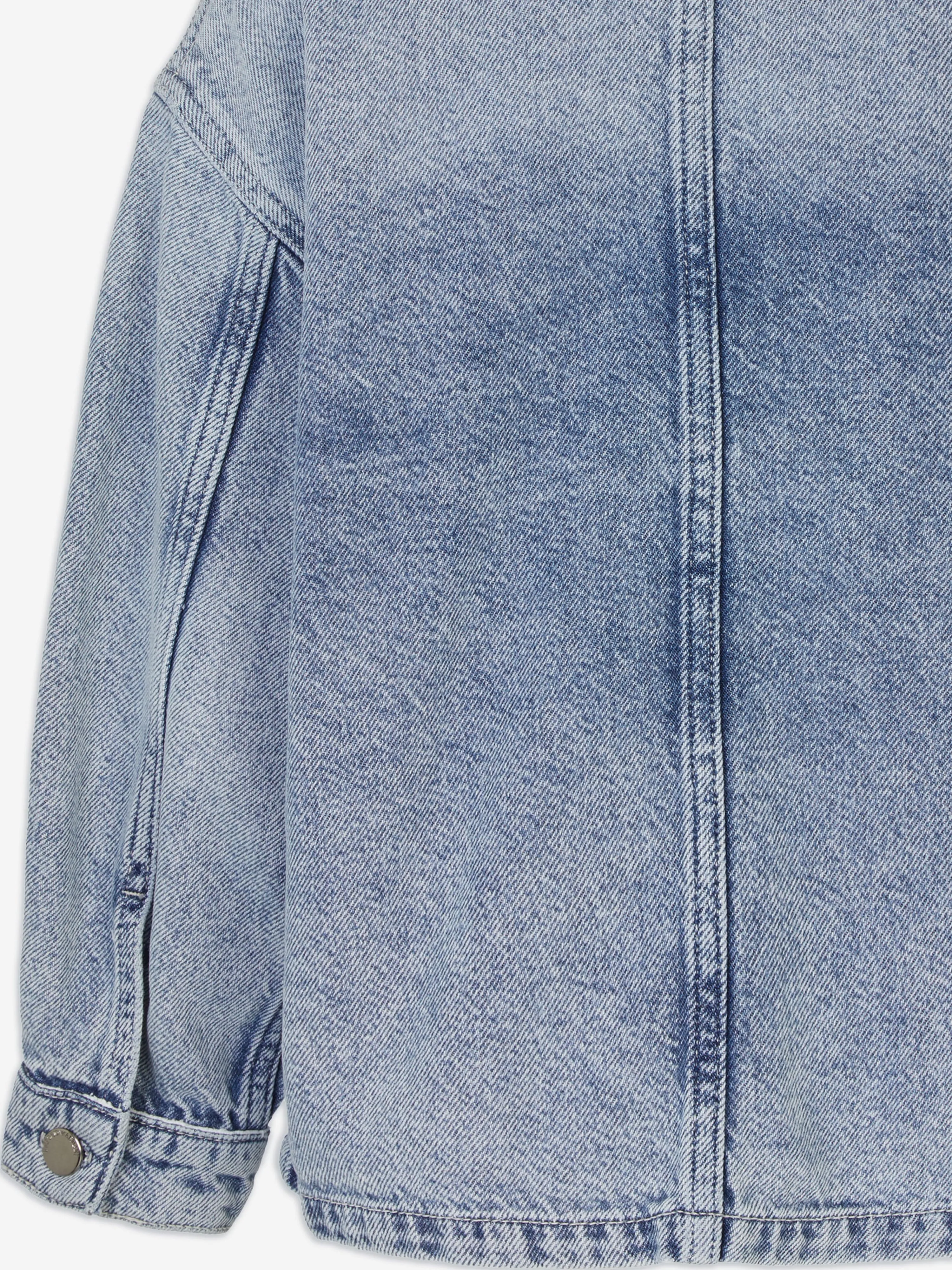Girls Denim Shirt Jacket in Blue