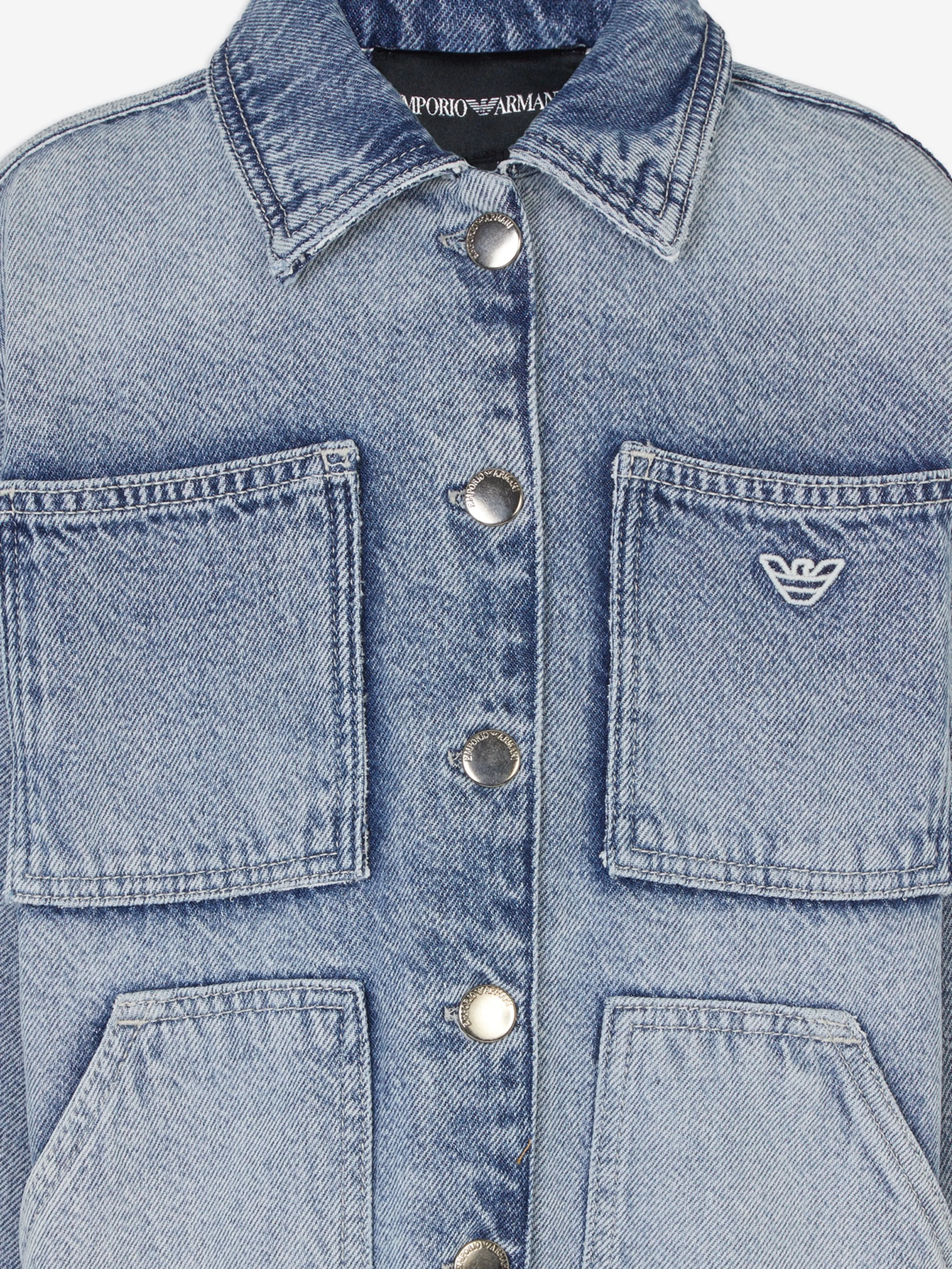 Girls Denim Shirt Jacket in Blue