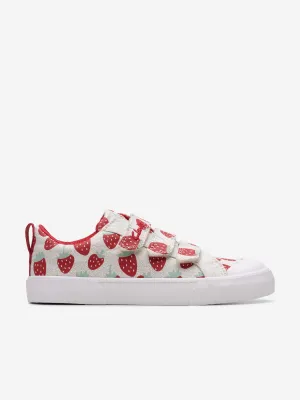 Girls Foxing Fraise Trainers in Beige