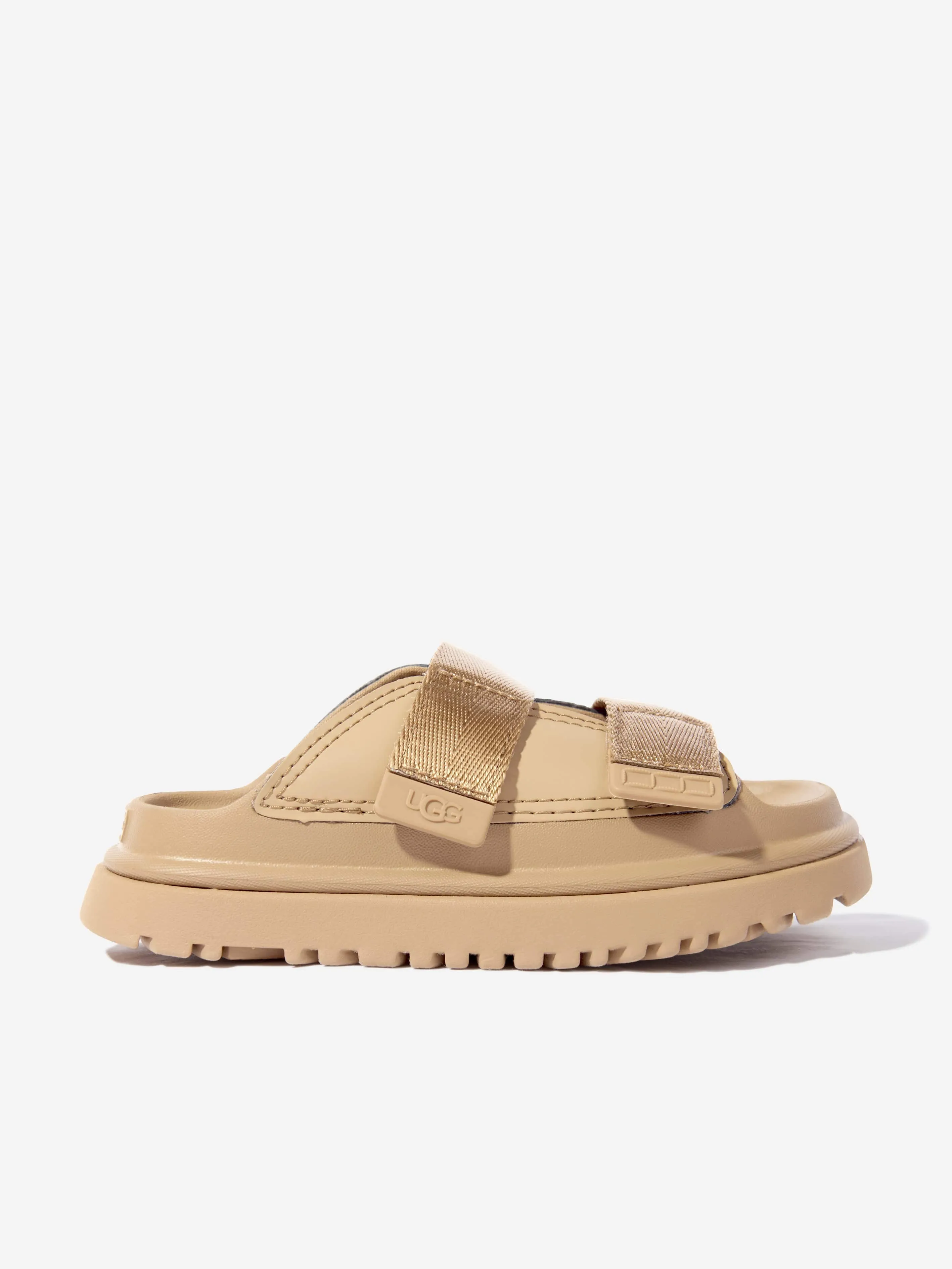 Girls GoldenGlow Slide in Brown