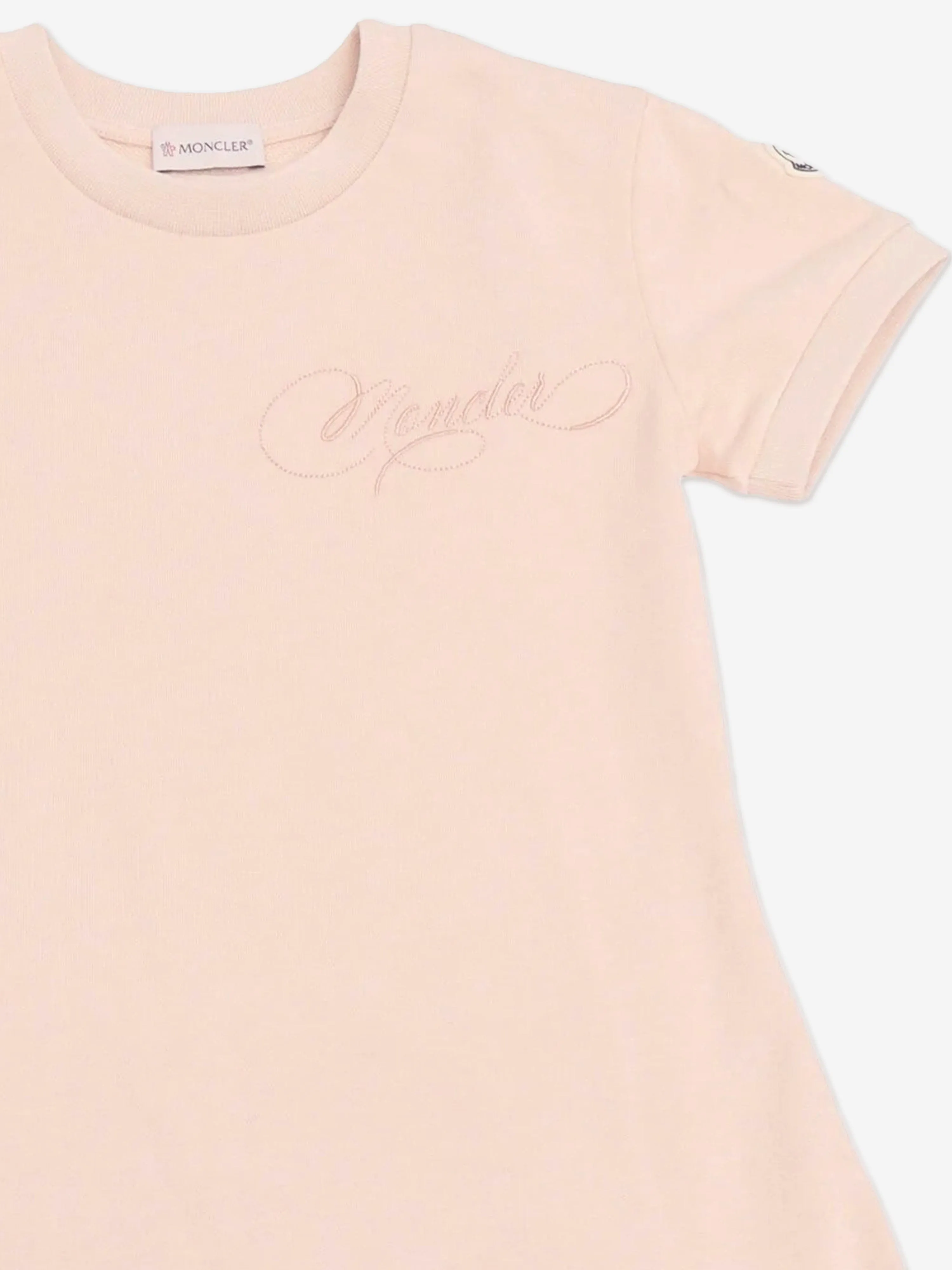 Girls Logo Jersey Dress in Pink