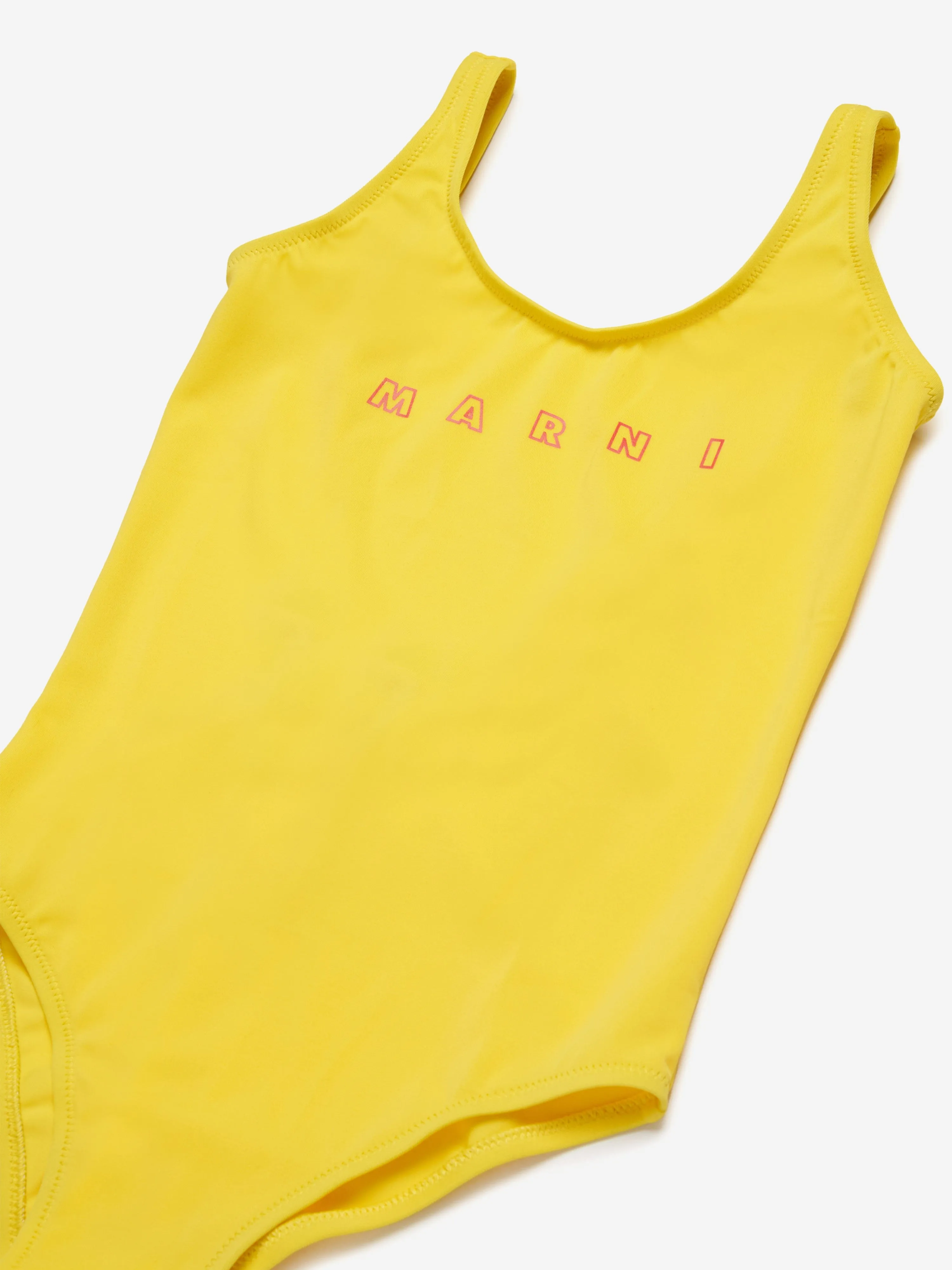 Girls Logo Swimsuit in Yellow