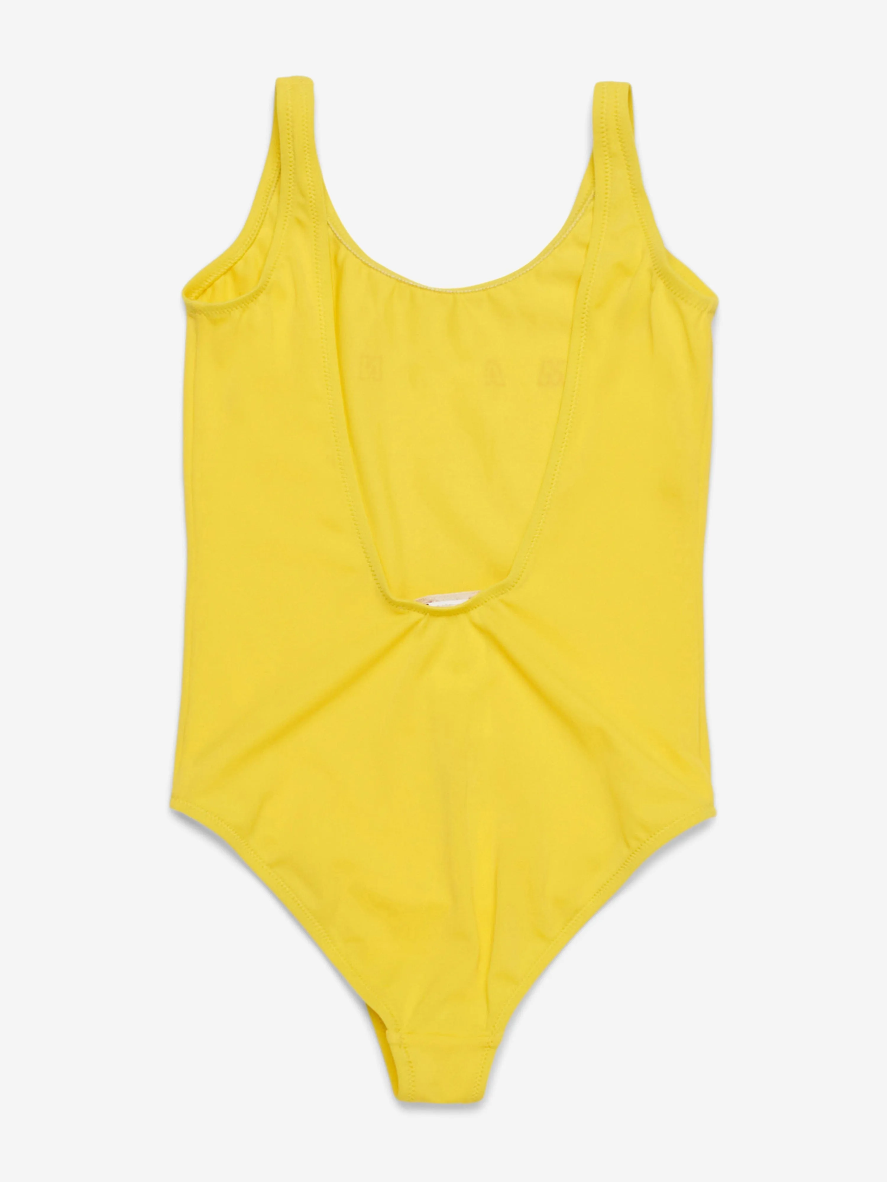 Girls Logo Swimsuit in Yellow