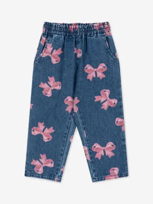Girls Magot Frill Bella Bow Jeans in Blue