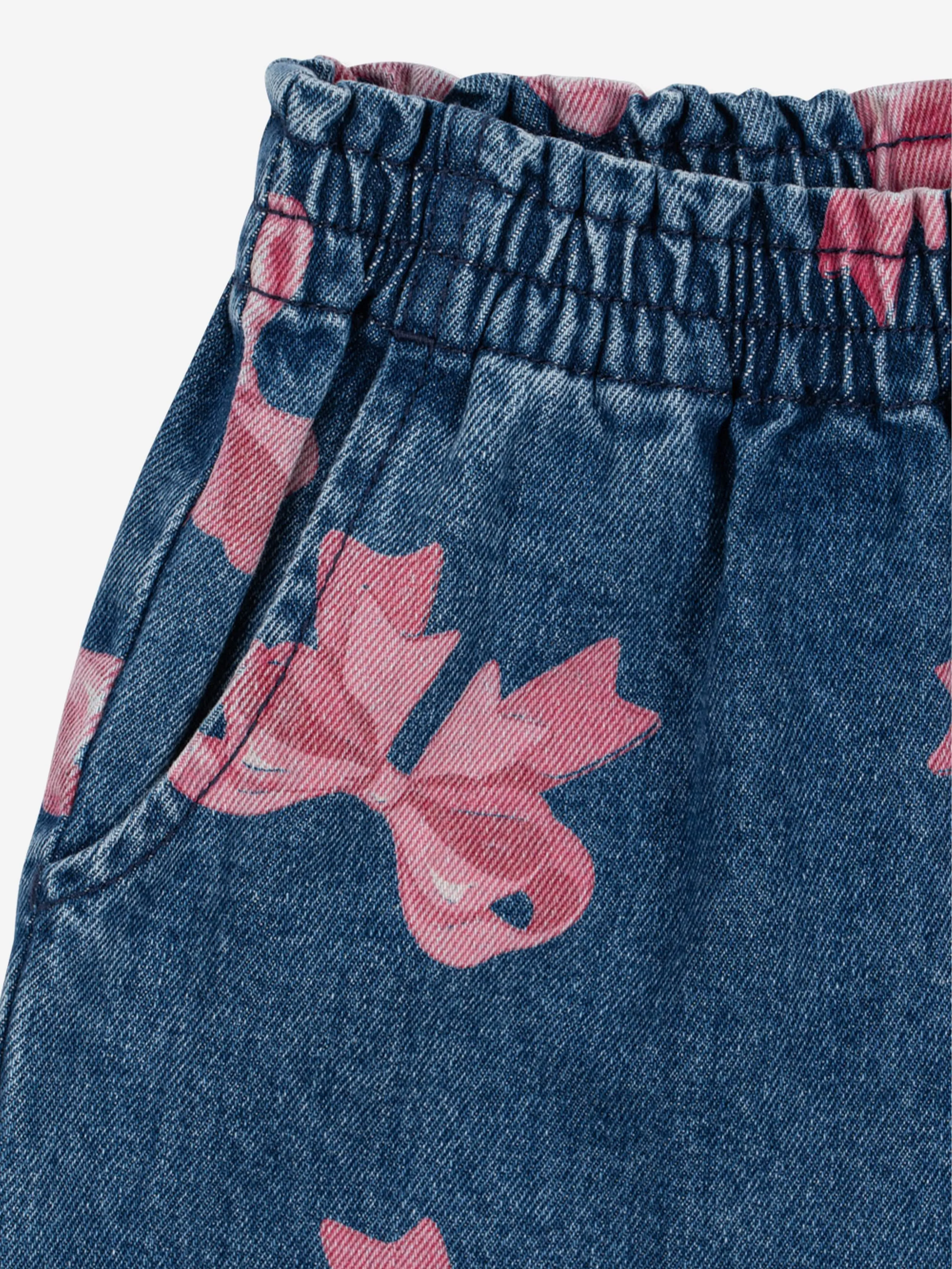 Girls Magot Frill Bella Bow Jeans in Blue