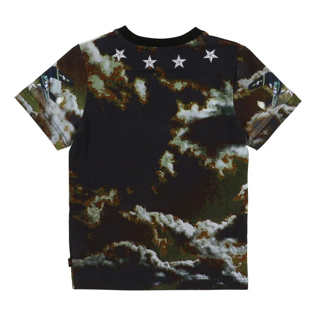 Green Airplane Propeller Short Sleeve T-Shirt