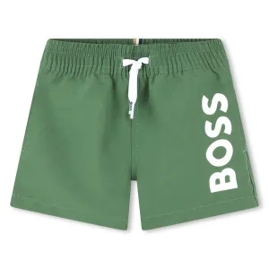 Green Logo Swim Shorts