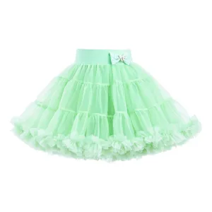 Green Pastel Bow Tulle Skirt