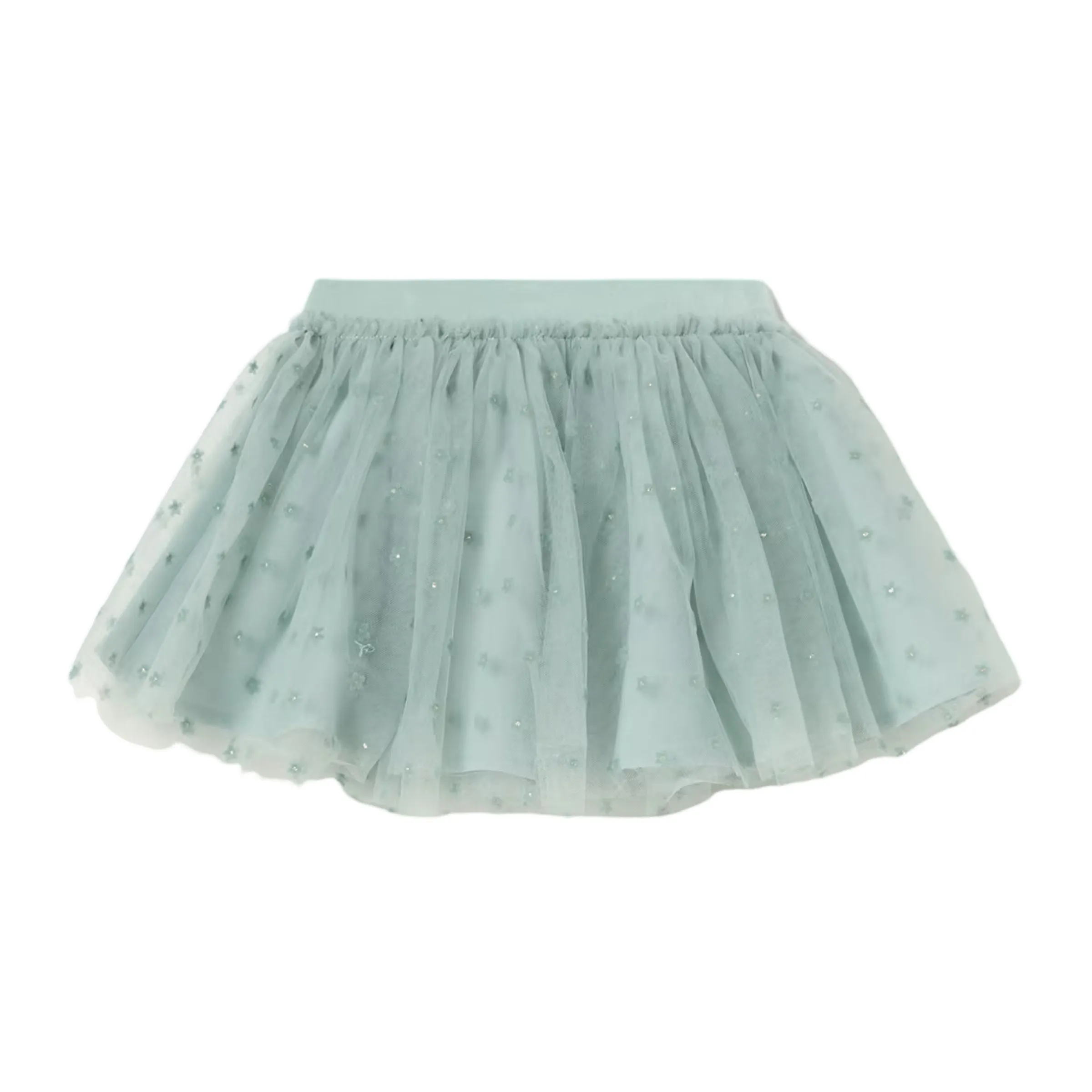 Green Star Print Tulle Skirt