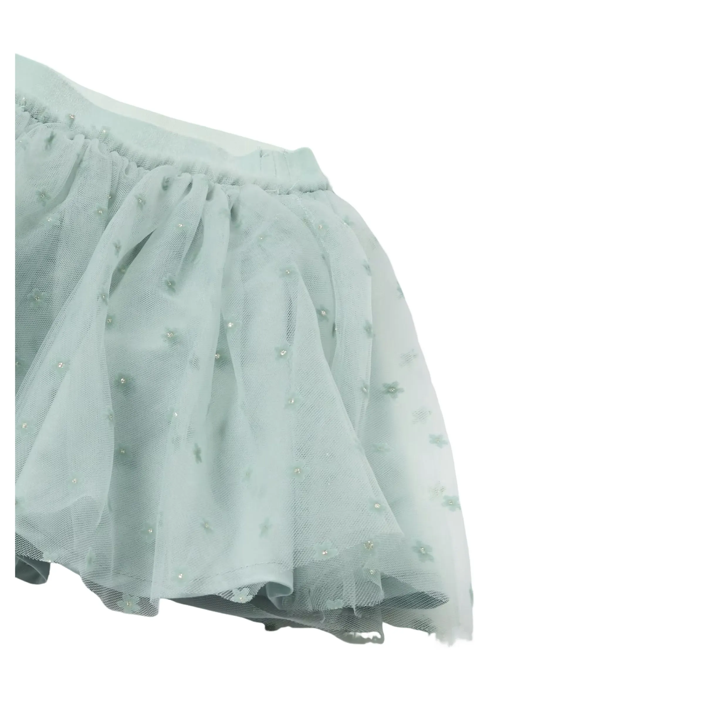 Green Star Print Tulle Skirt
