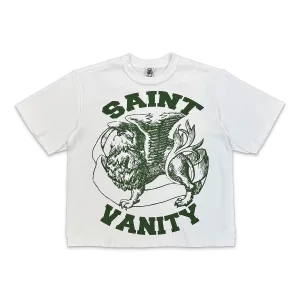 Griffin Logo Tee White/Army Green
