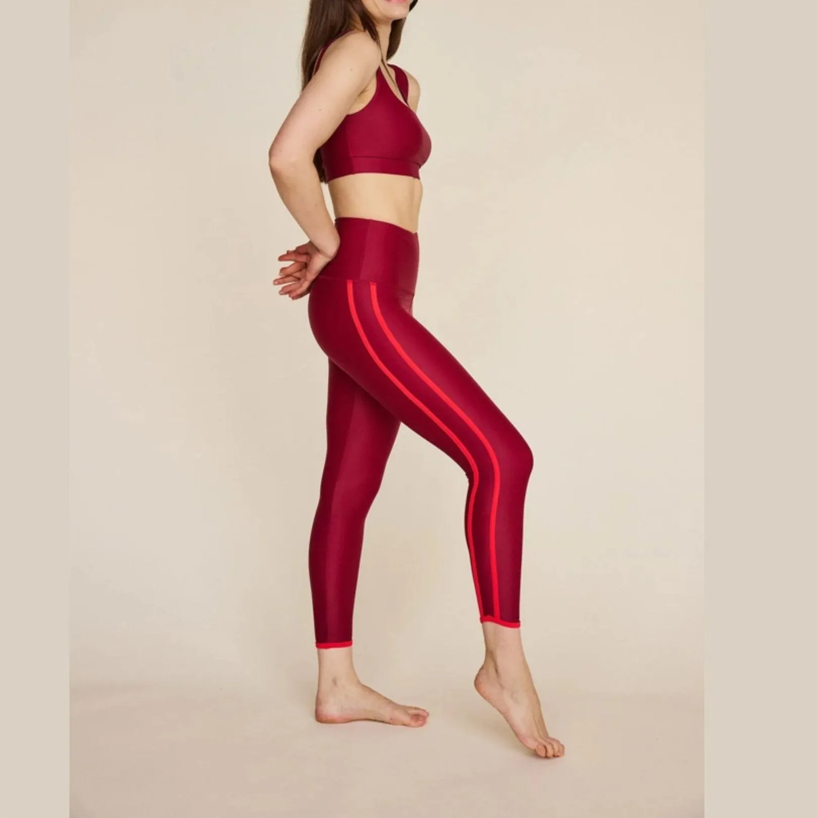 Havana Ankle Legging - Maroon