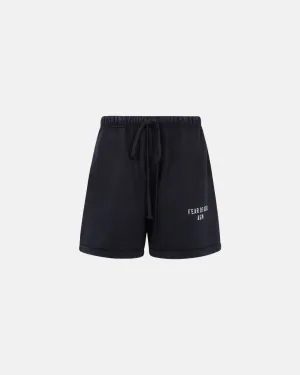 Heavy Fleece Soccer Short In Black