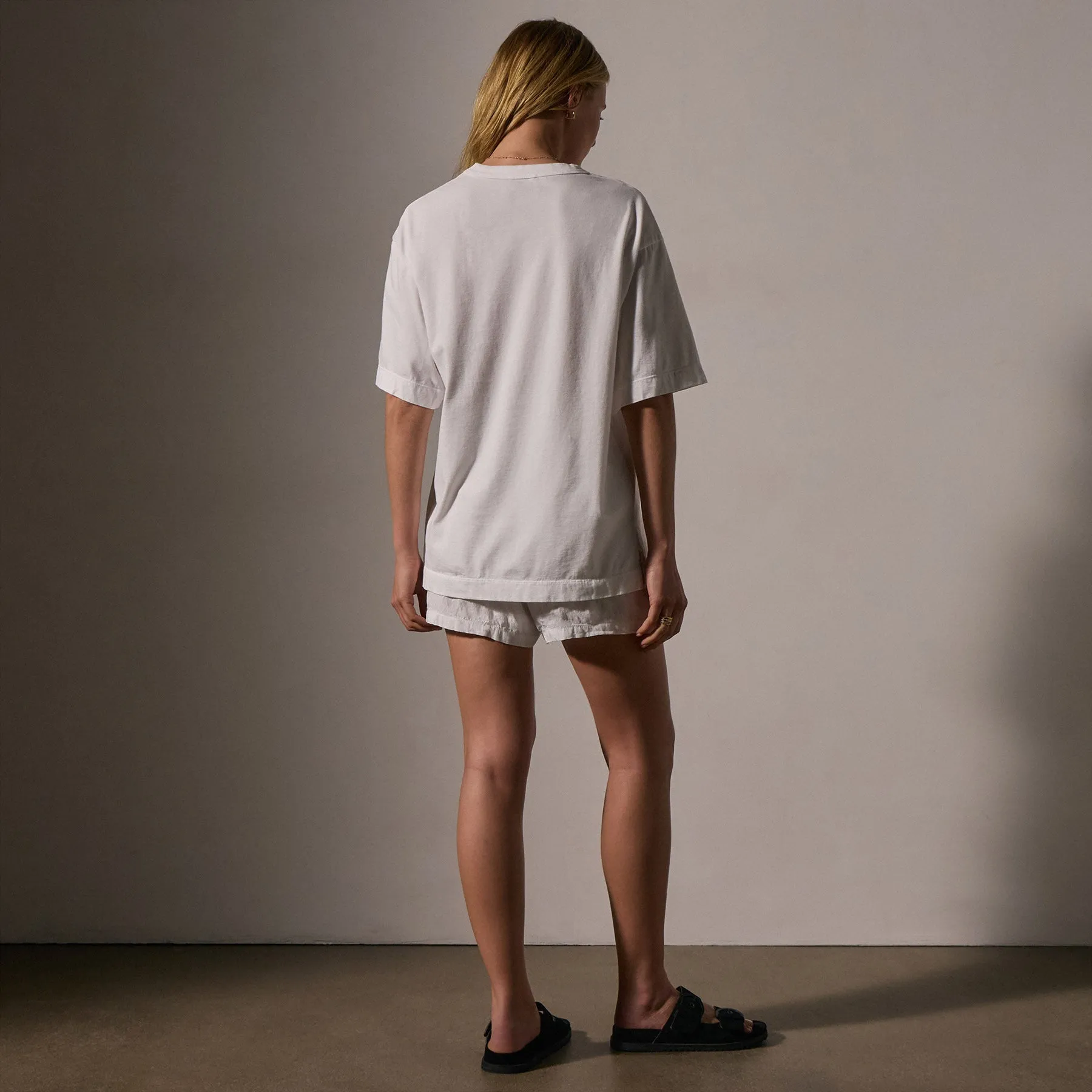 Heavy Luxe Jersey Oversized Tee - White