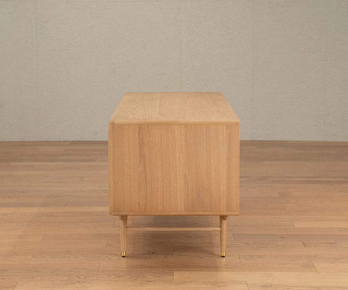 Hendrick 52" Media Stand II - White Oak