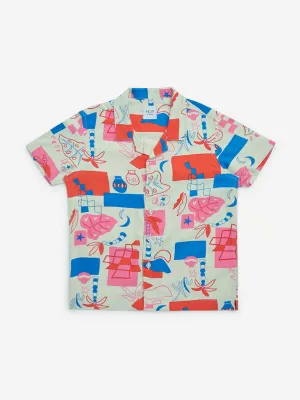 HOP Kids Multicolour Abstract Printed Shirt