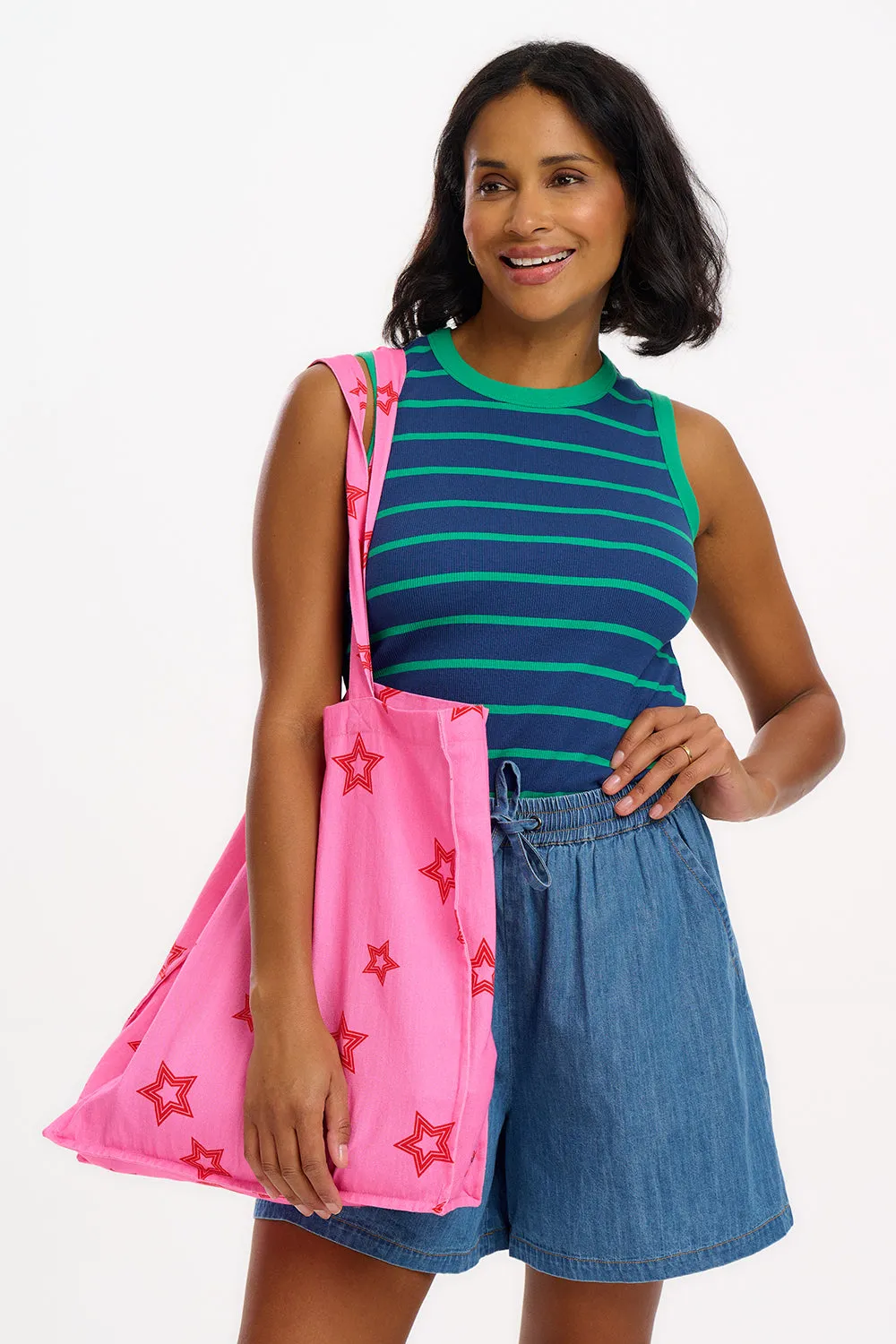 Hope Tote Bag - Pink. Triple Stars