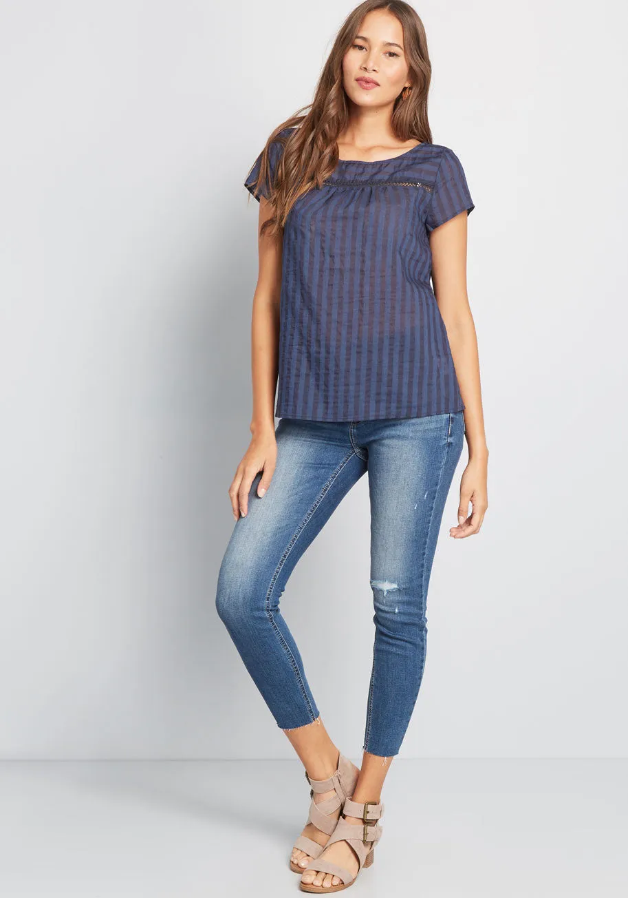 I'm Boxy Linen-Blend Blouse
