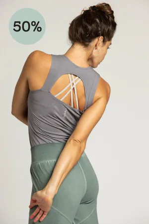 I'mPerfect Half Moon Open Back Tank Top 50%off