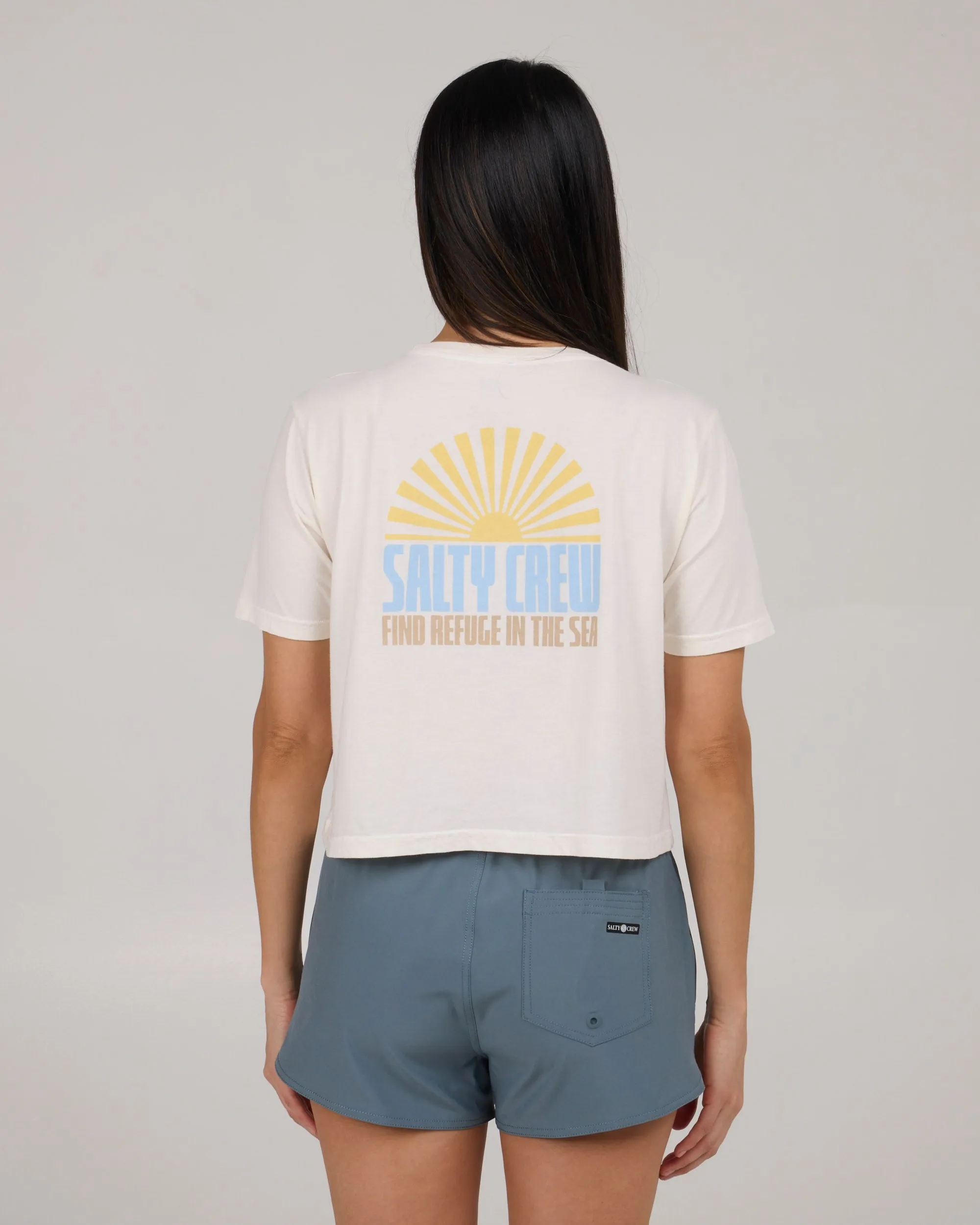 In The Rays Crop Tee - Off White