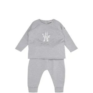 Infant Moncler Grey Logo Tracksuit