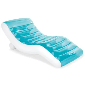 Intex Splash Lounge Inflatable Water & Pool Float - Teal & White