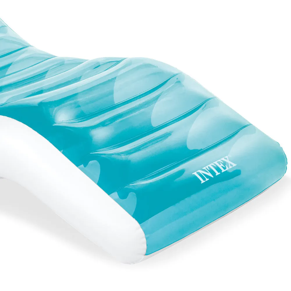 Intex Splash Lounge Inflatable Water & Pool Float - Teal & White