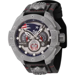 Invicta Men's Watch - NFL New England Patriots Quartz Silver and Black Strap | 45122
