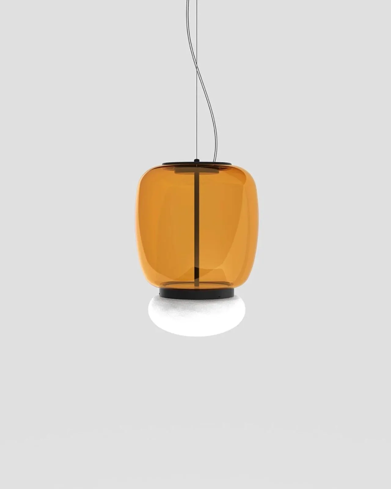 Italian Double Glass Shade Pendant